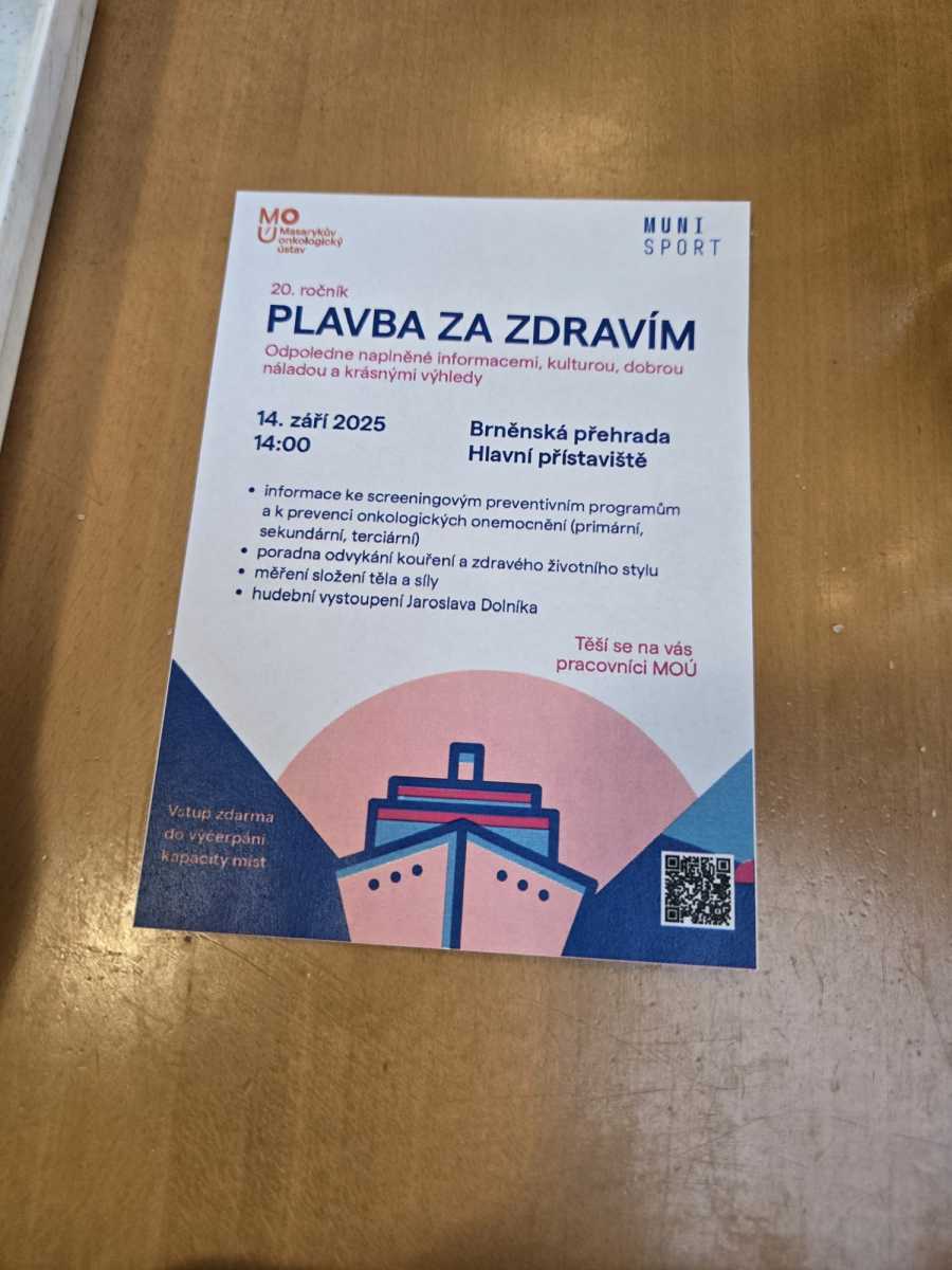 Plavba za zdravím - letáček Plavba za zdravím - letáček