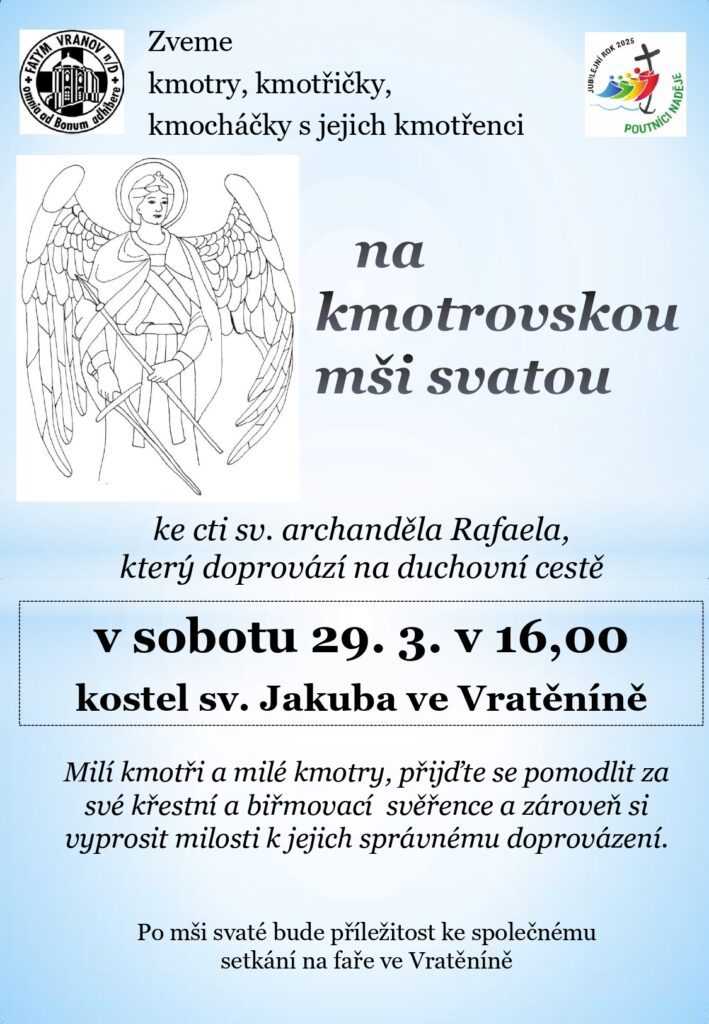 Pllakát modrý - sv. Rafael