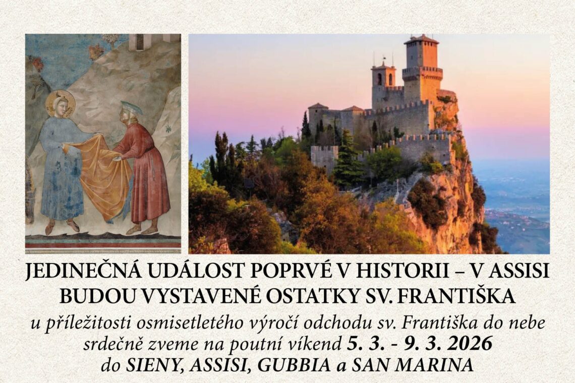 Pouť k ostatkům sv. Františka do Assisi