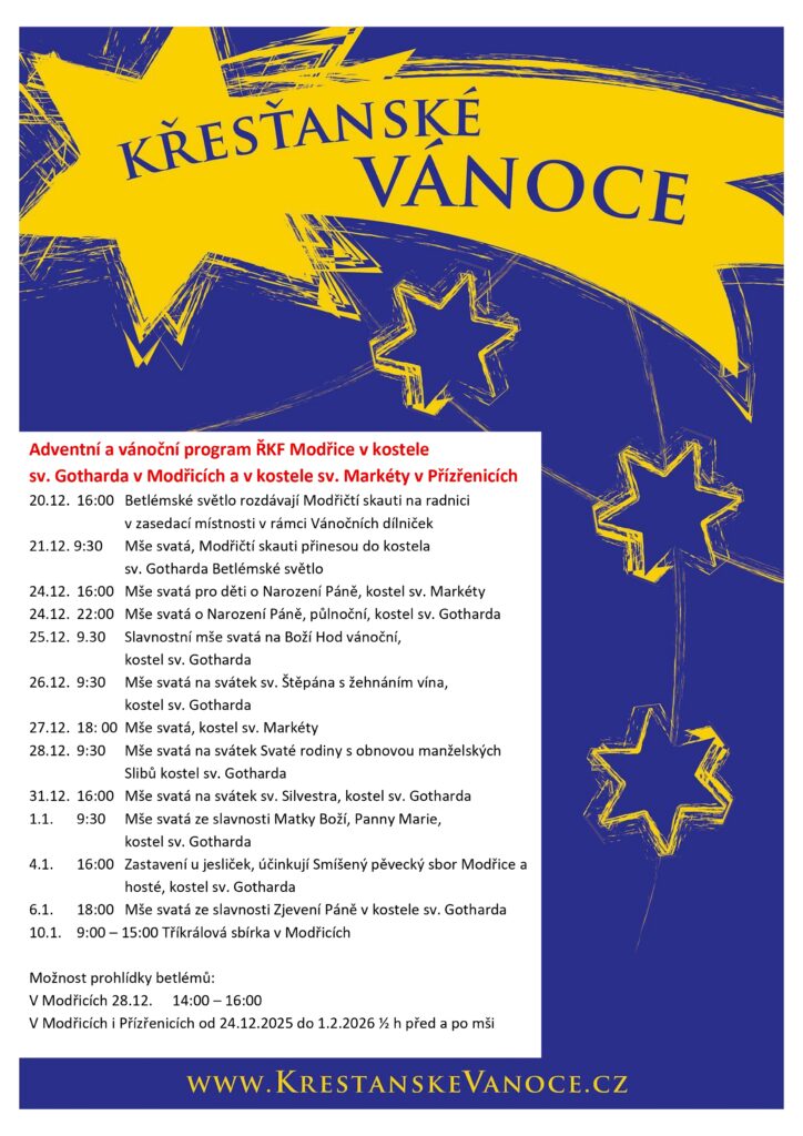 Vánoční program farnosti Modřice