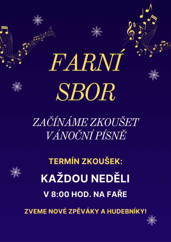 Plakát - farní sbor - noty