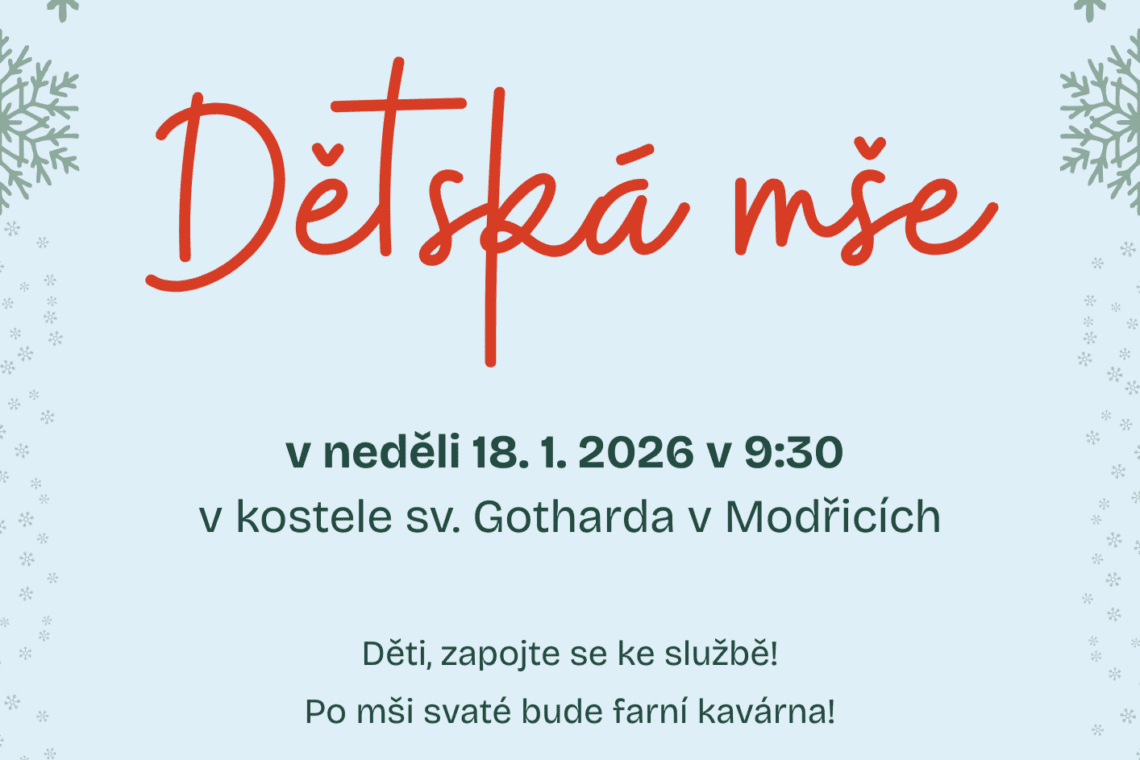 Dětská mše v lednu