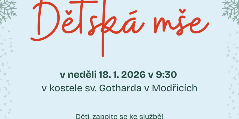 Plakát - dětská mše