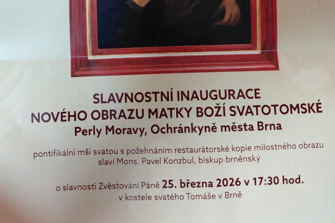 Inaugurace nového obrazu Svatotomské Madony
