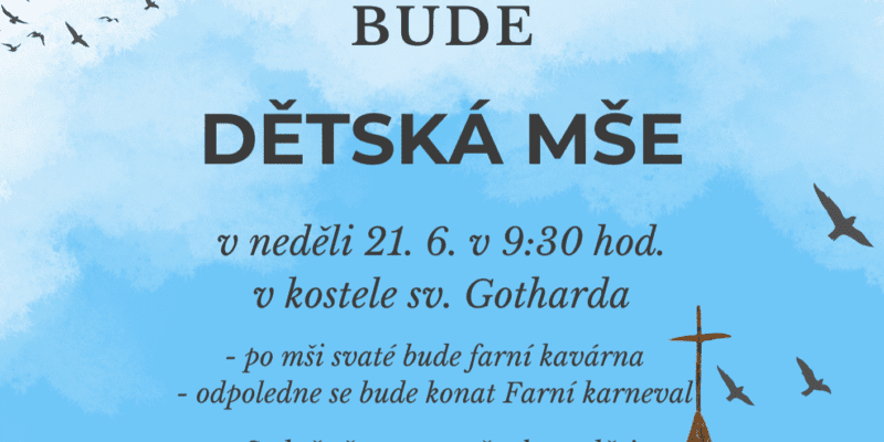 Plakát - dětská mše